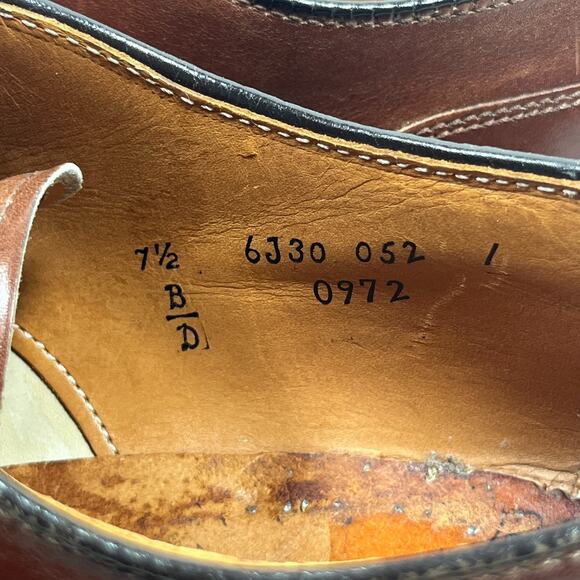 ALDEN x BROOKS BROTHERS Shoes 7.5 Leather Straight Tip Blucher 0972 Oxford Brown main image 8
